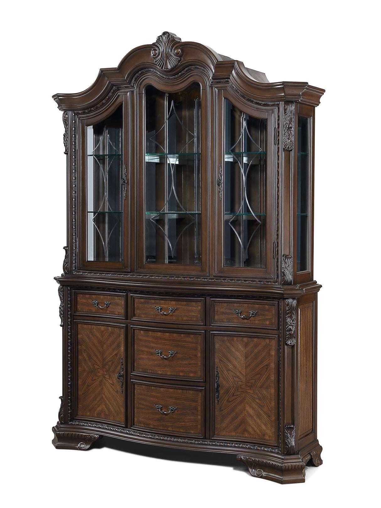 Kiera Coffee Brown China Cabinet by Crown Mark at Eve Furniture