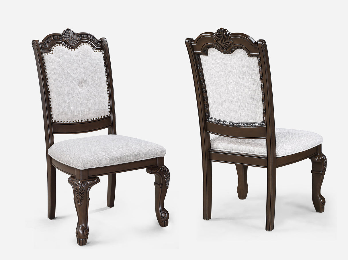 Kiera Coffee Brown Formal Extendable Dining Set by Crown Mark at Eve Furniture
