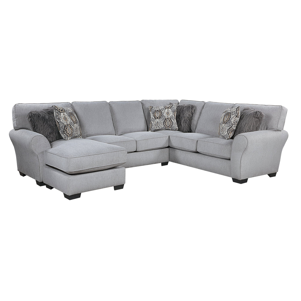 Kieran Gray 2-Piece Reversible Sectional by Homelegance at Eve Furniture