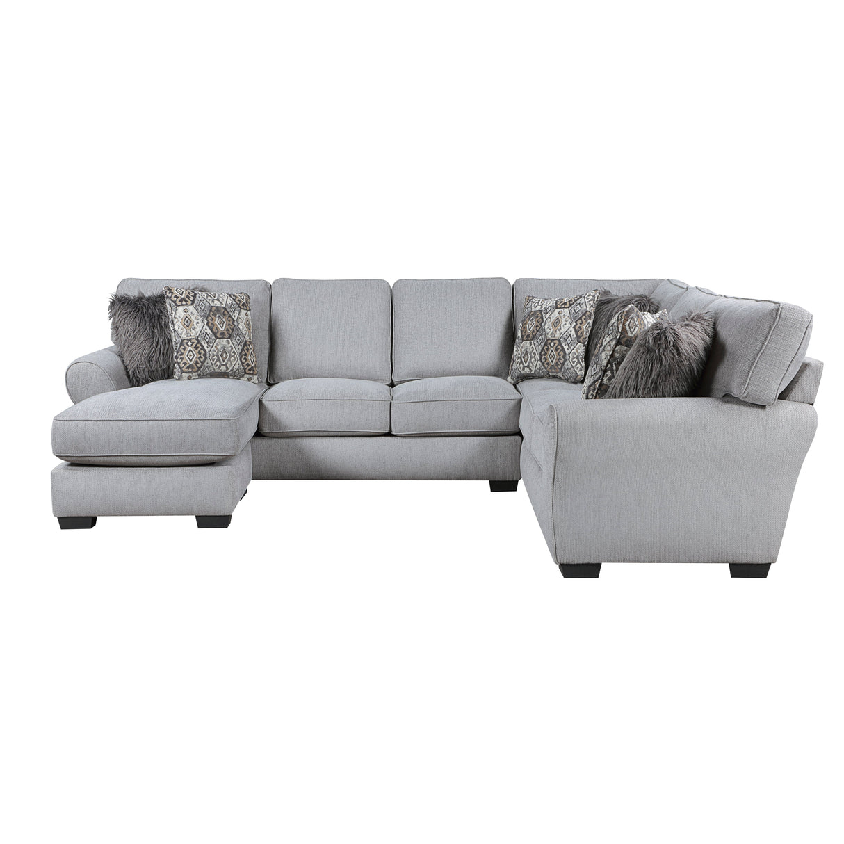 Kieran Gray 2-Piece Reversible Sectional by Homelegance at Eve Furniture