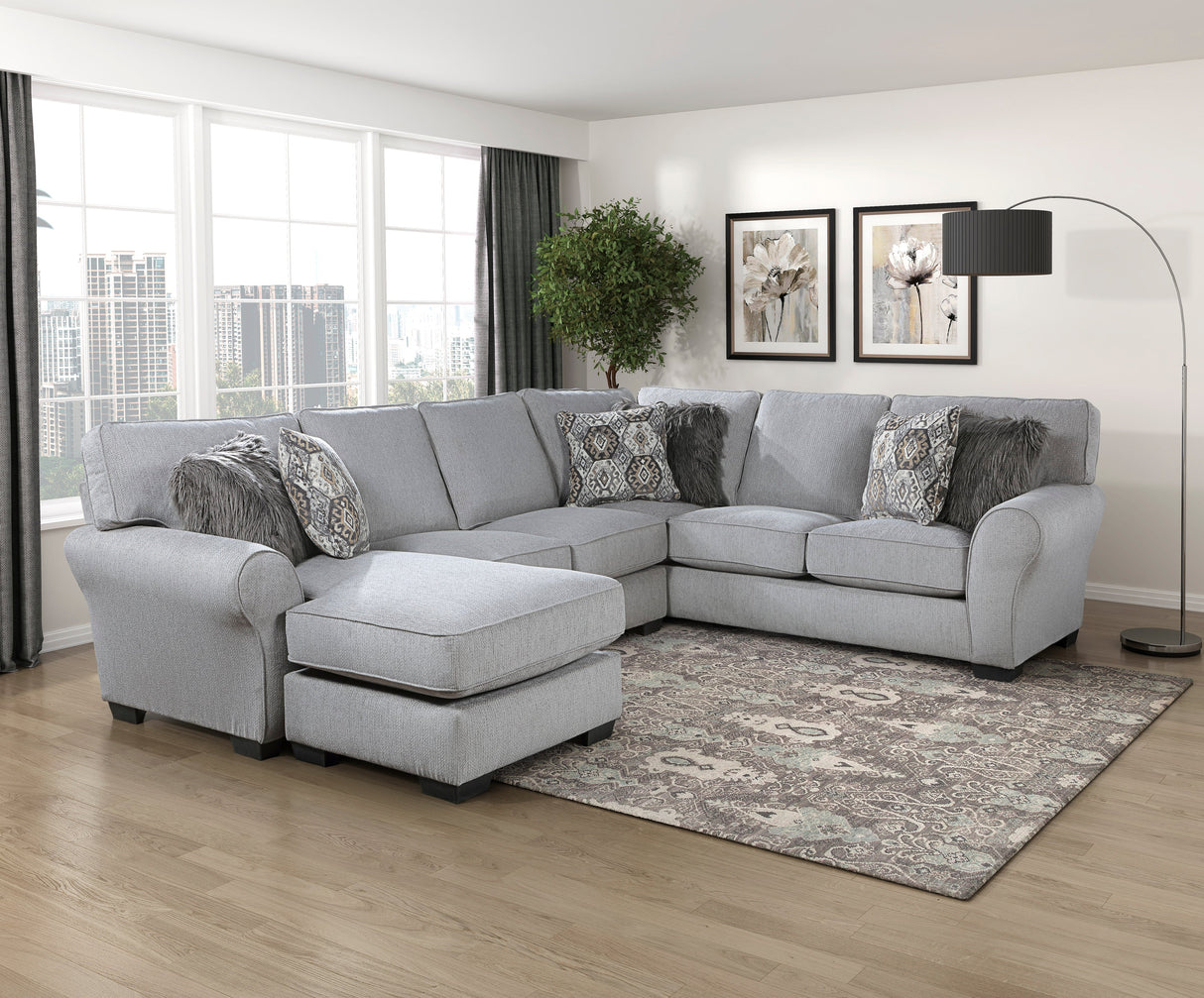 Kieran Gray 2-Piece Reversible Sectional by Homelegance at Eve Furniture