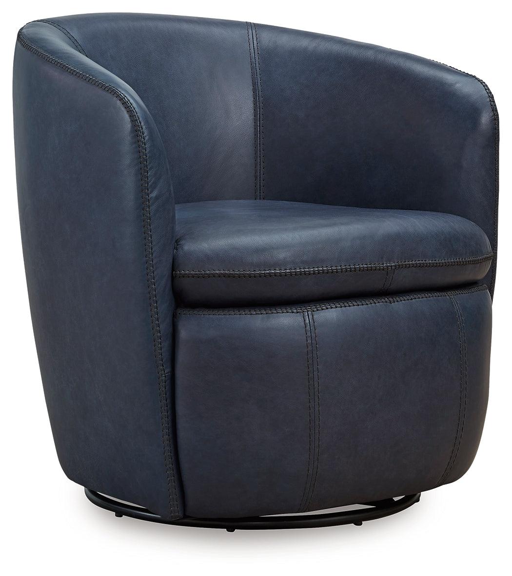 Kierreys Ocean Swivel Chair by Ashley at Eve Furniture