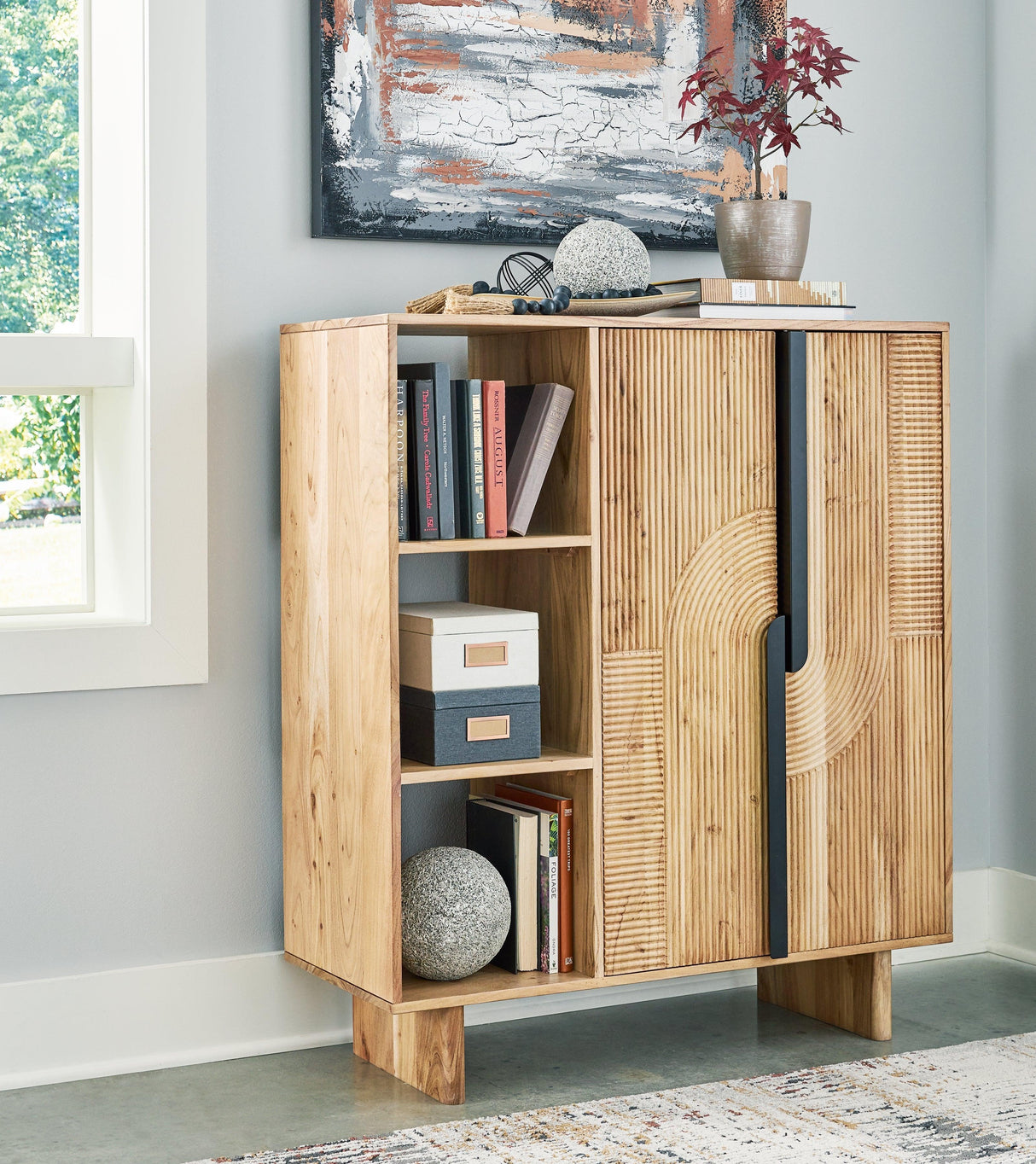 Kierwell Natural Accent Cabinet by Ashley at Eve Furniture