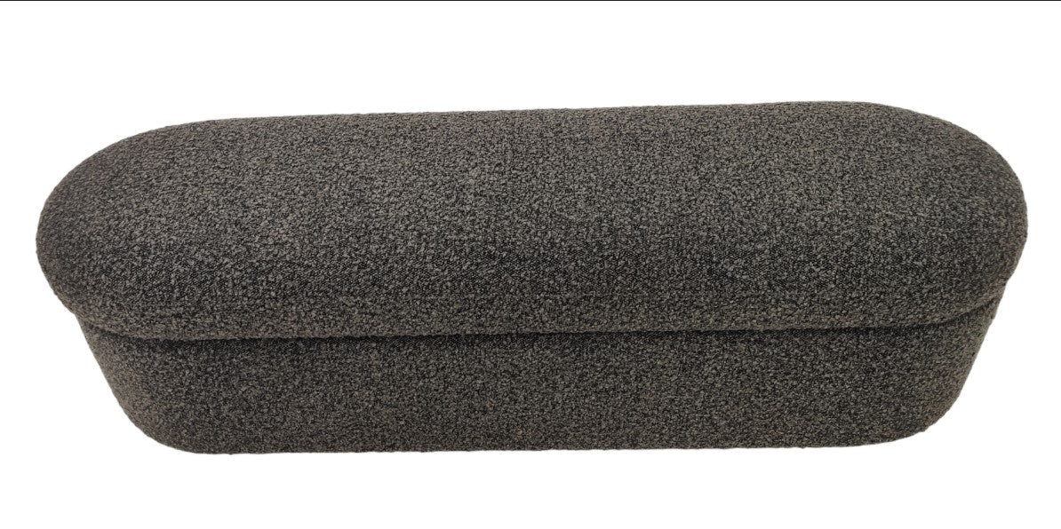 Kiki Upholstered Hinged Storage Bench in Pumpernickel Boucle by Modus Furniture at Eve Furniture