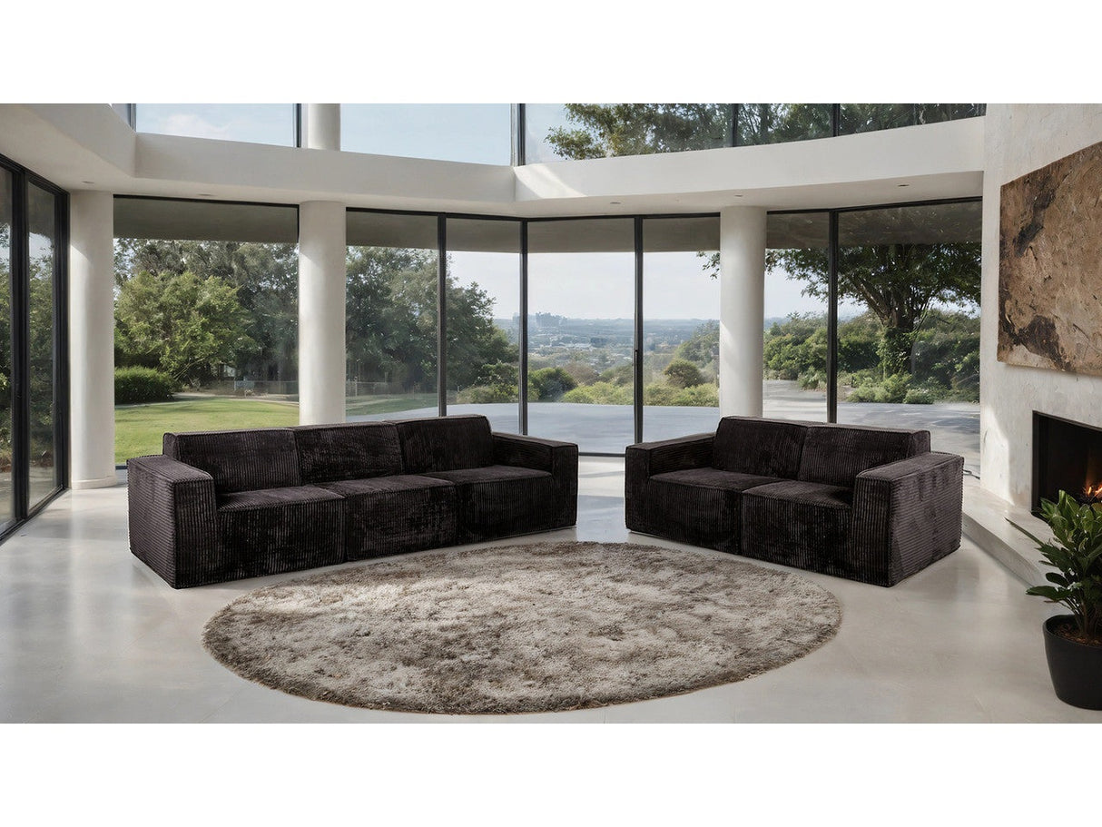 Kimara Black Sofa & Loveseat by Furniture of America at Eve Furniture