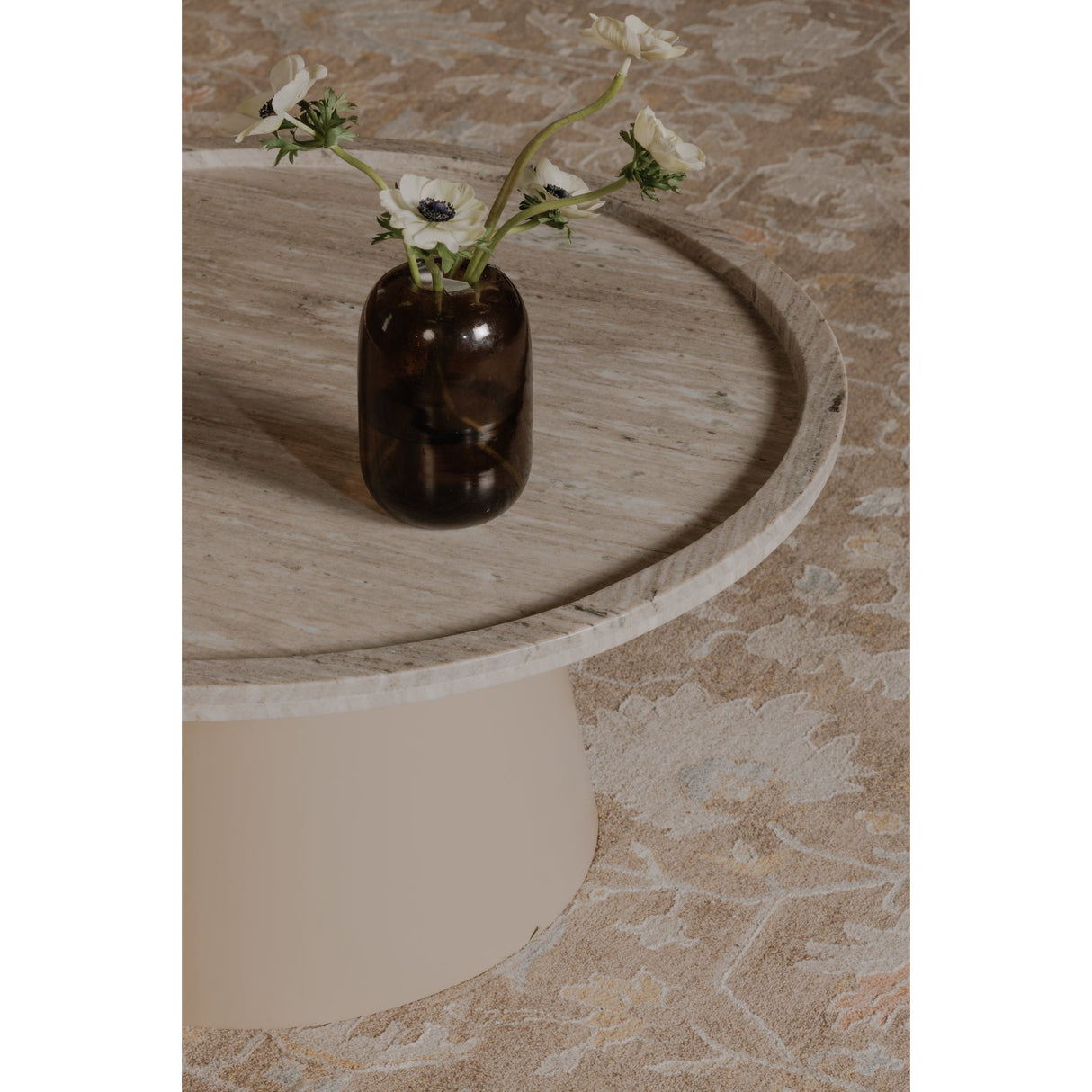 Kimberley White Marble Coffee Table by MOES at Eve Furniture