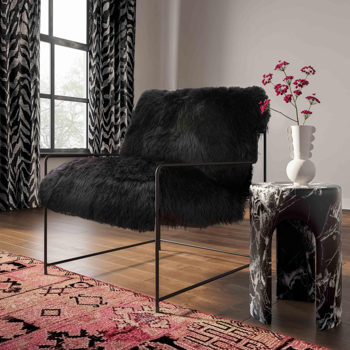 Kimi Genuine Sheepskin Accent Chair by TOV Furniture at Eve Furniture