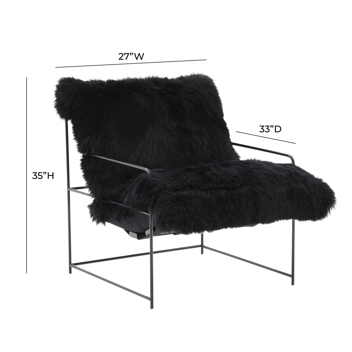 Kimi Genuine Sheepskin Accent Chair by TOV Furniture at Eve Furniture