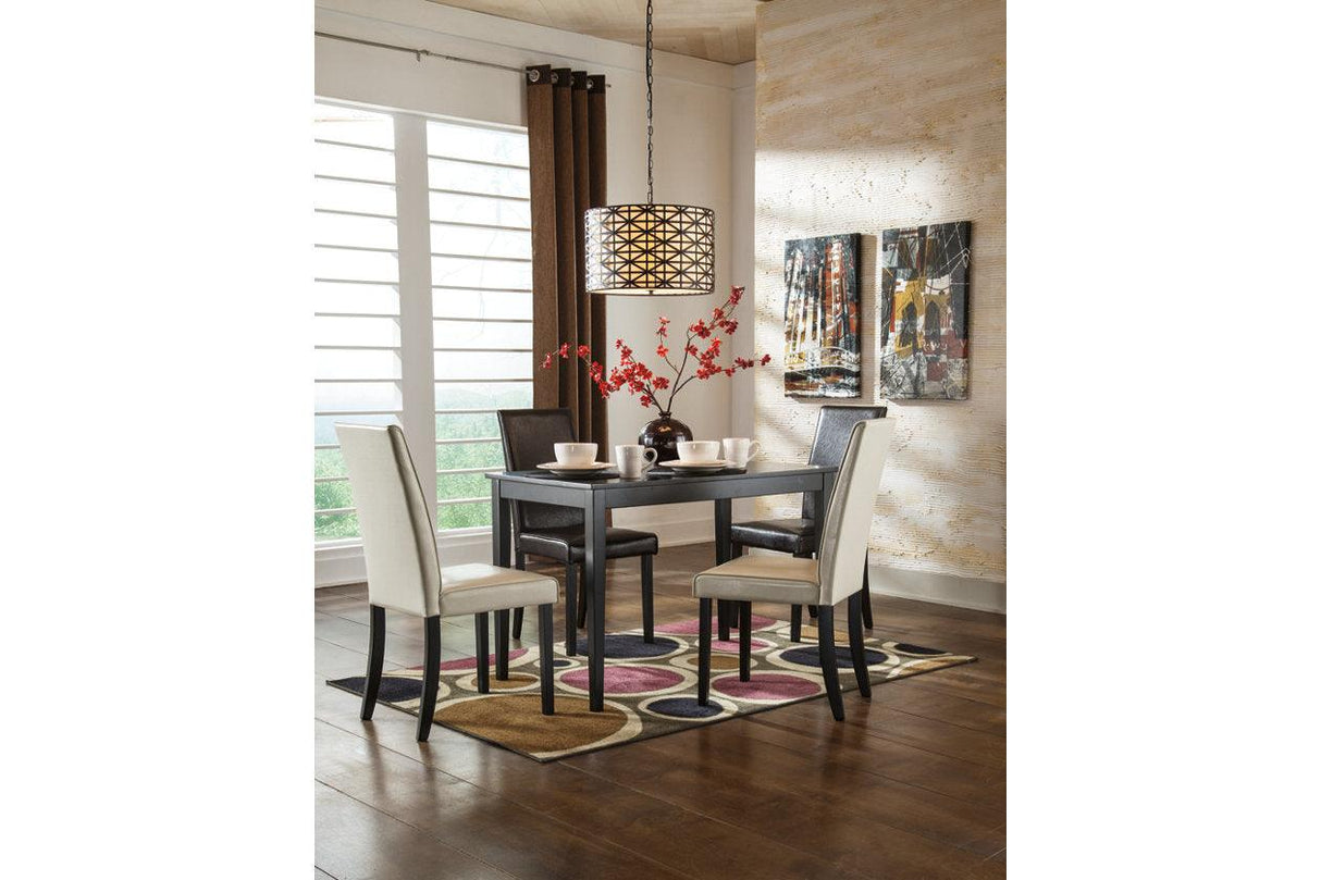Kimonte Dark Brown Dining Chair, Set of 2 by Ashley at Eve Furniture