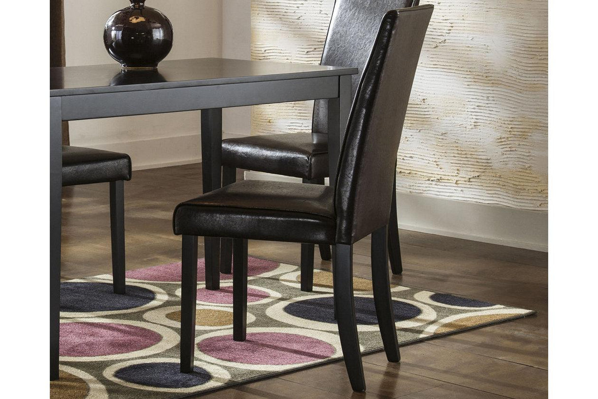 Kimonte Dark Brown Dining Chair, Set of 2 by Ashley at Eve Furniture