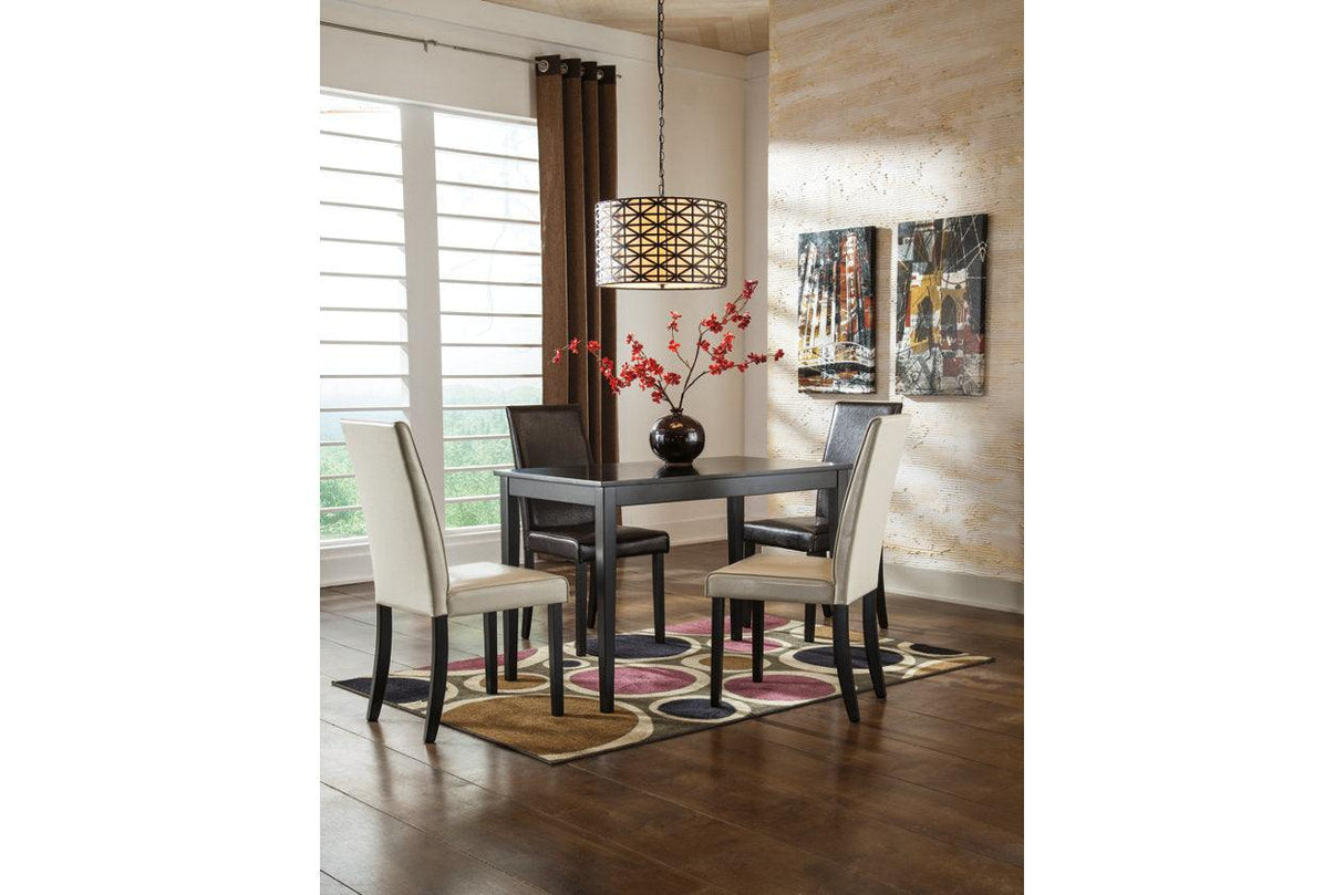 Kimonte Dark Brown Dining Table by Ashley at Eve Furniture