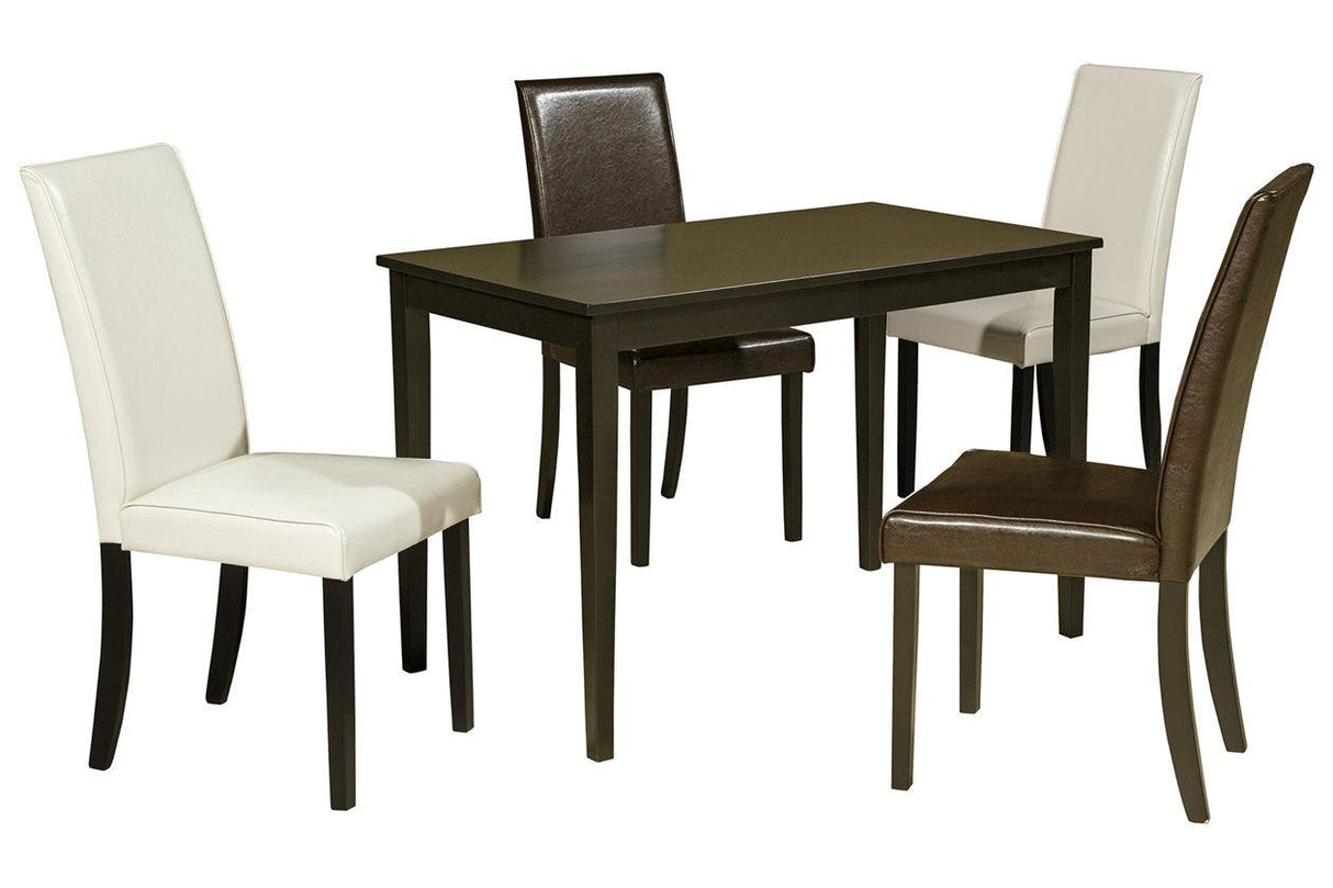 Kimonte Multi Dining Table and 4 Chairs by Ashley at Eve Furniture