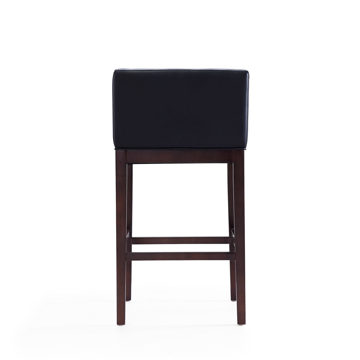 Kingsley Barstool in Black and Dark Walnut (set of 2) by Manhattan Comfort at Eve Furniture
