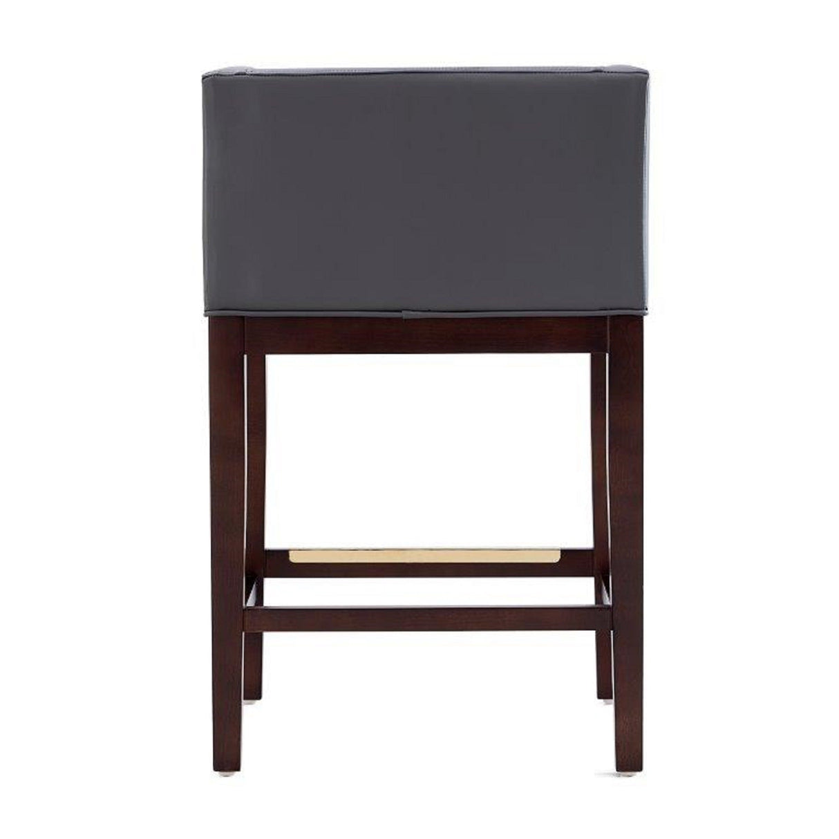 Kingsley Counter Stool in Grey and Dark Walnut by Manhattan Comfort at Eve Furniture