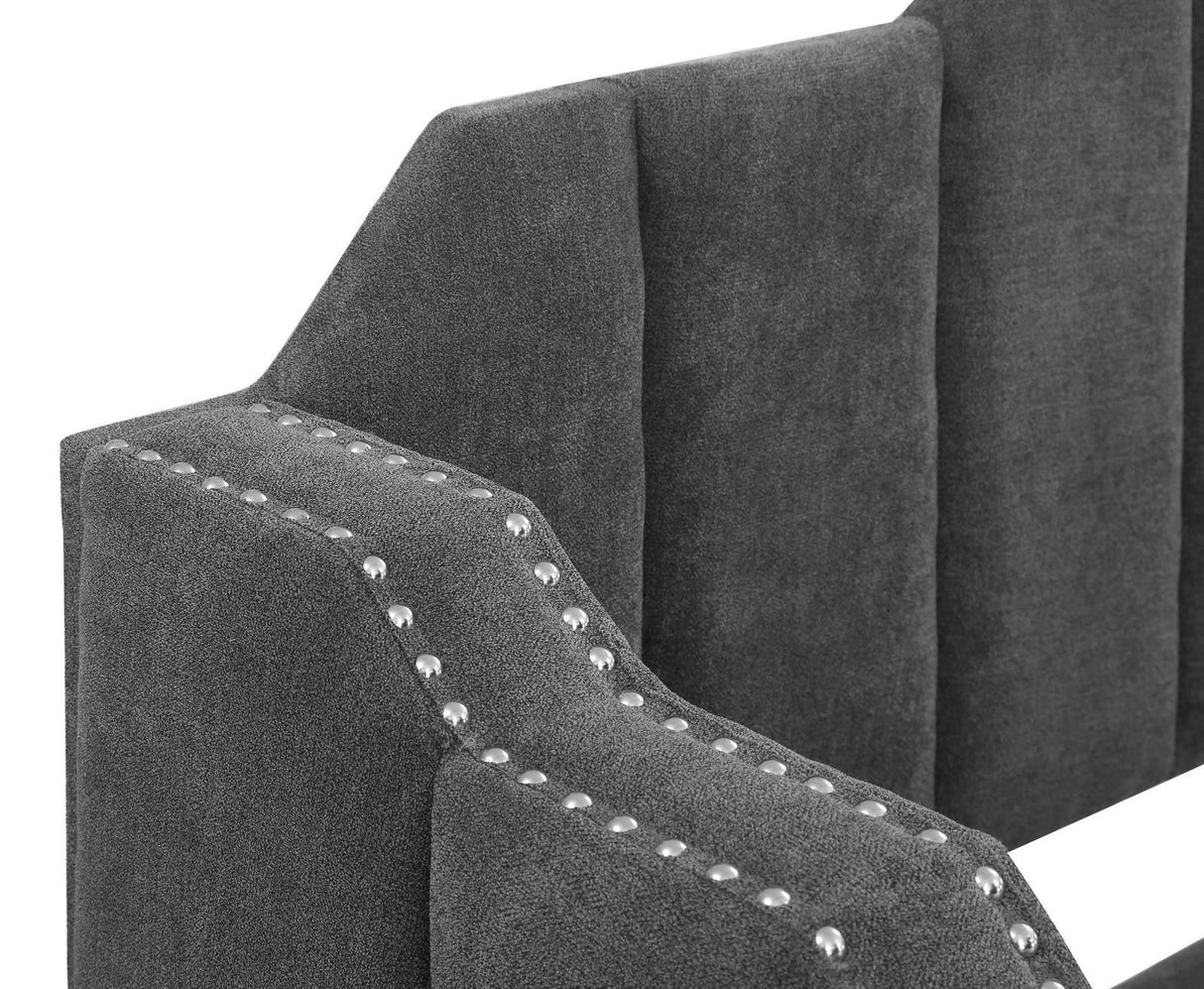 Kingston Charcoal Upholstered Twin Daybed with Trundle by Coaster at Eve Furniture