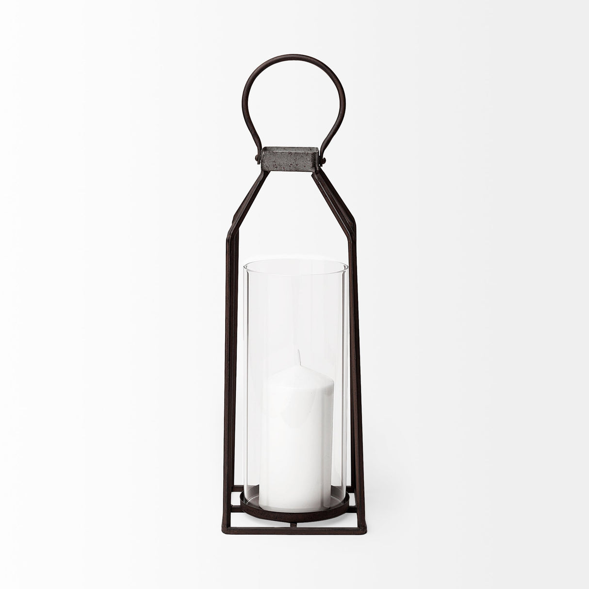 Kingston I Large Rustic Metal Framed Table Candle Holder by Mercana at Eve Furniture