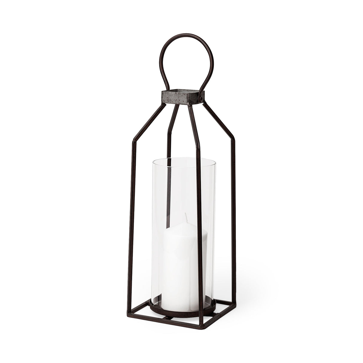 Kingston I Large Rustic Metal Framed Table Candle Holder by Mercana at Eve Furniture