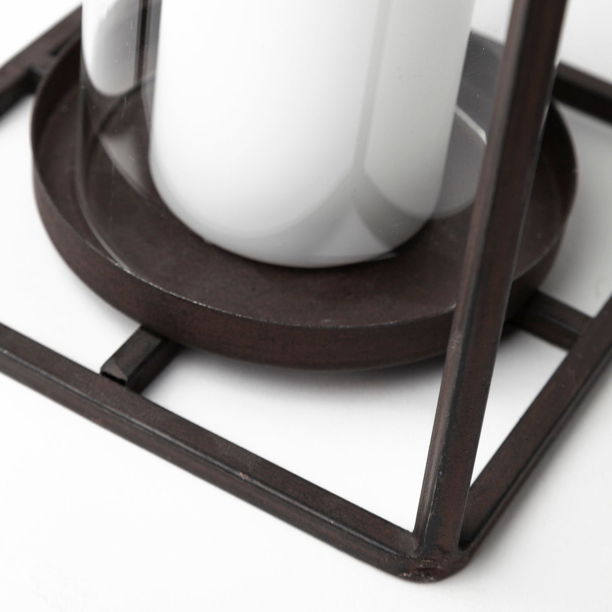 Kingston II Small Rustic Metal Framed Table Candle Holder by Mercana at Eve Furniture