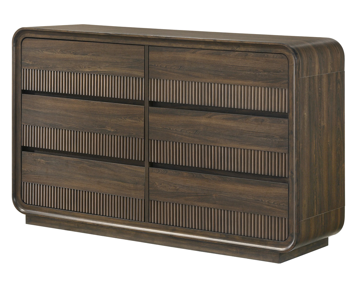 Kinkaid Warm Wood Panel Bedroom Set by Crown Mark at Eve Furniture