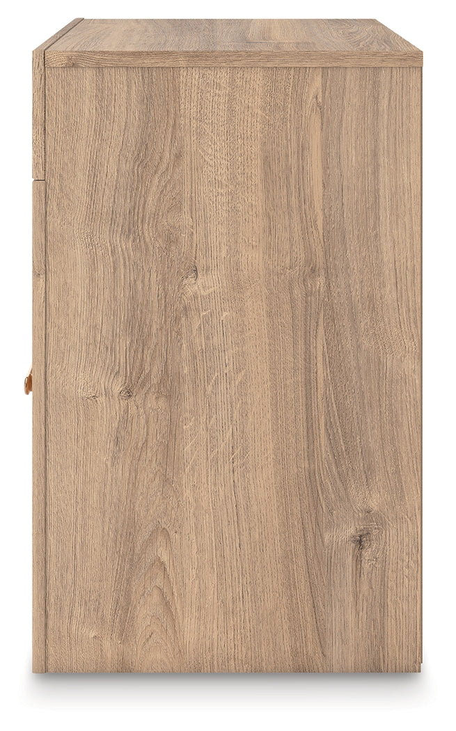 Kinlanni Tan Nightstand by ASHLEY FURNITURE at Eve Furniture