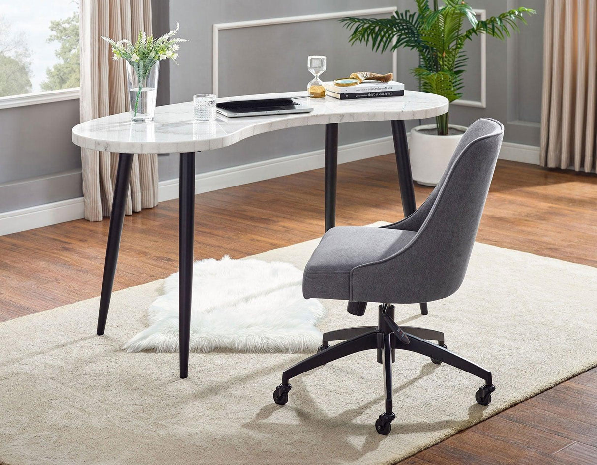 Kinsley 2-Piece Marble Top Desk Set(Marble Top Desk & Desk Chair) by Steve Silver at Eve Furniture