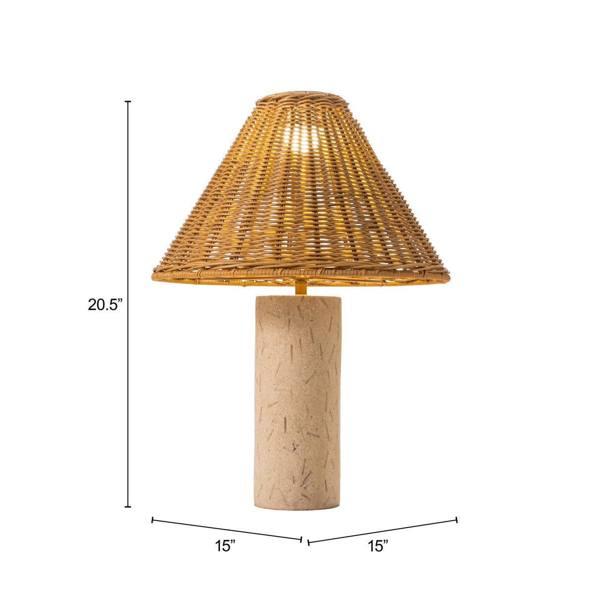 Kintal Natural Solar Table Lamp by Zuomod at Eve Furniture