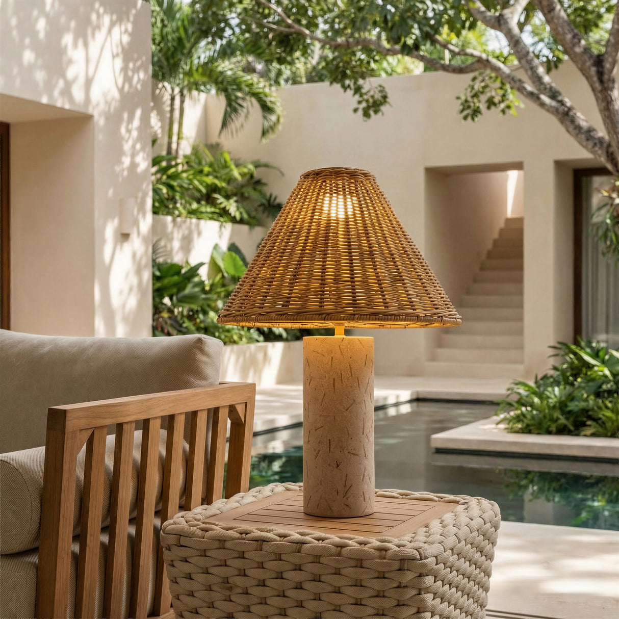 Kintal Natural Solar Table Lamp by Zuomod at Eve Furniture