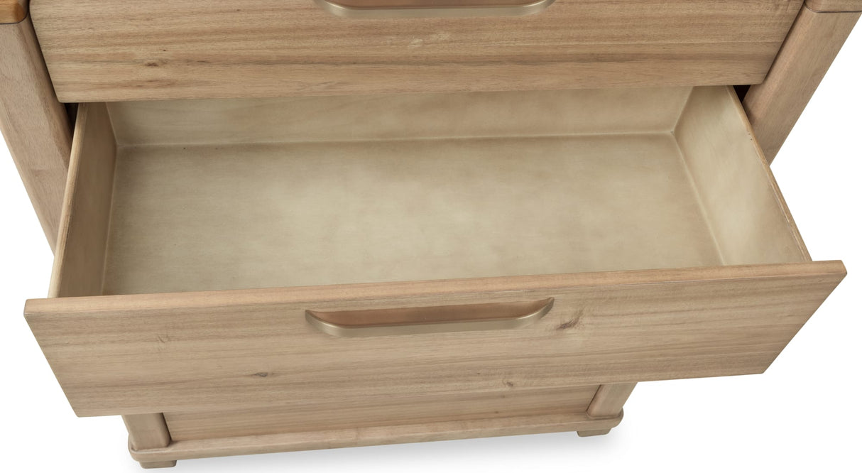 Kione Lioness Five Drawer Acacia Wood Chest by Modus Furniture at Eve Furniture