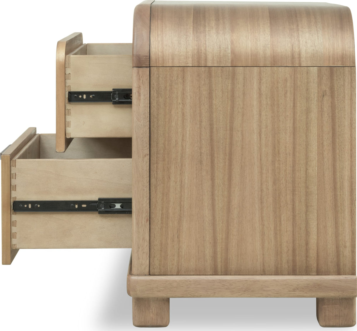 Kione Lioness Two Drawer Acacia Wood Nightstand by Modus Furniture at Eve Furniture