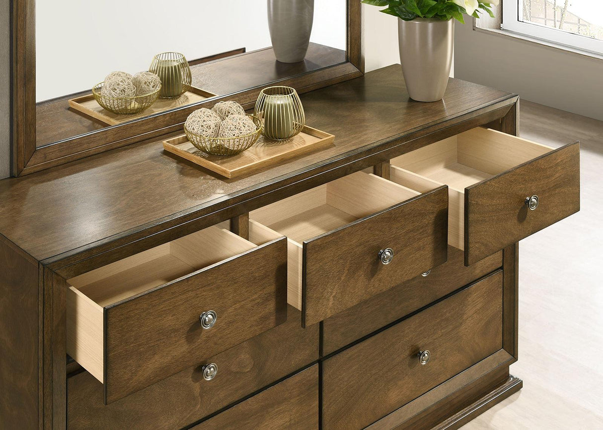 Kirkham Walnut 7-Drawer Dresser by Furniture of America at Eve Furniture