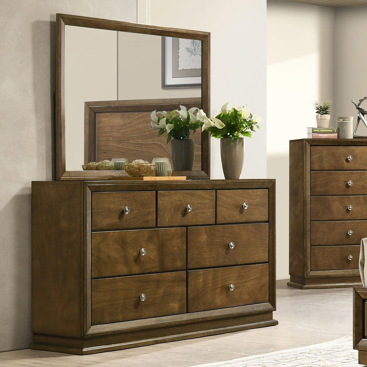 Kirkham Walnut 7-Drawer Dresser by Furniture of America at Eve Furniture
