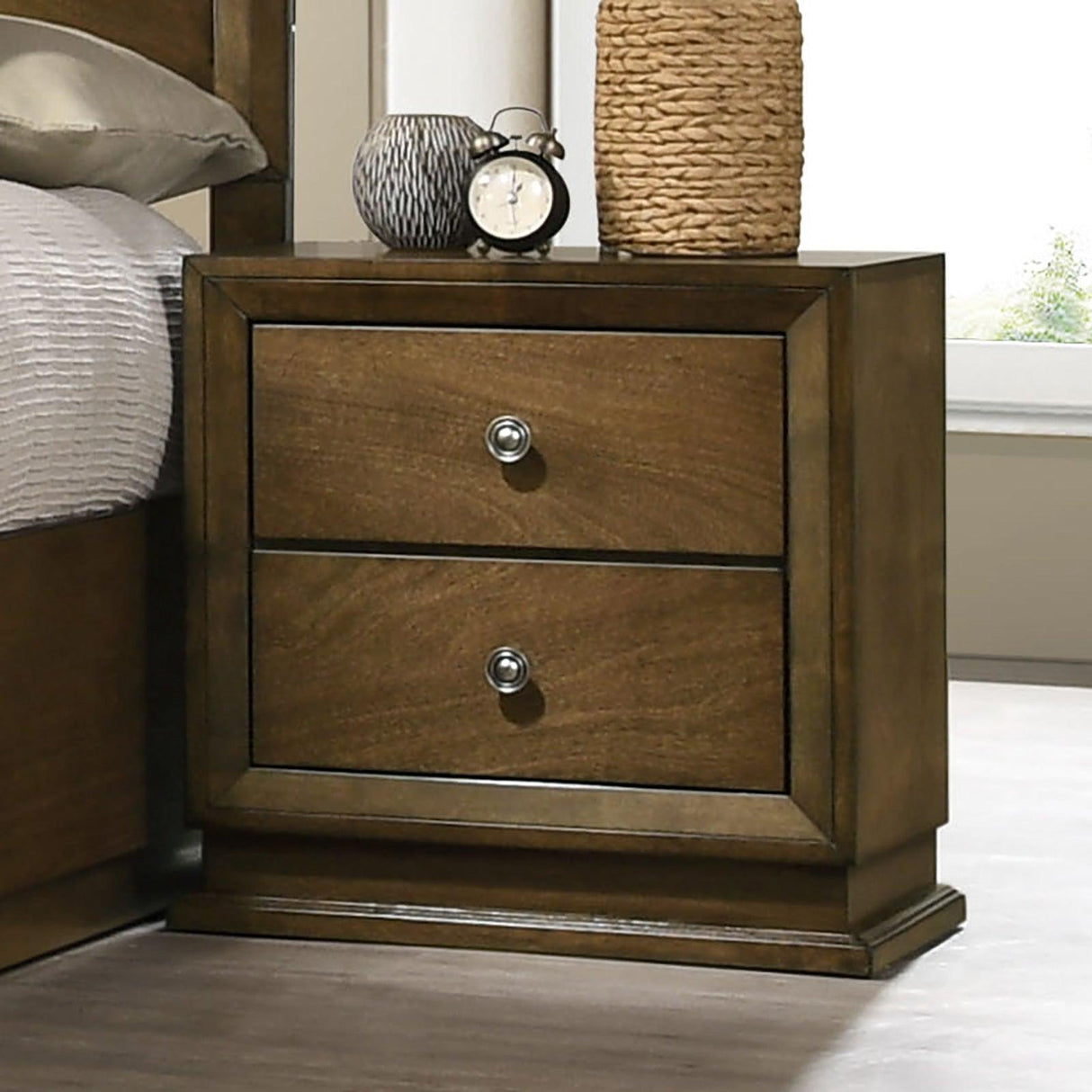 Kirkham Walnut Nighstand by Furniture of America at Eve Furniture