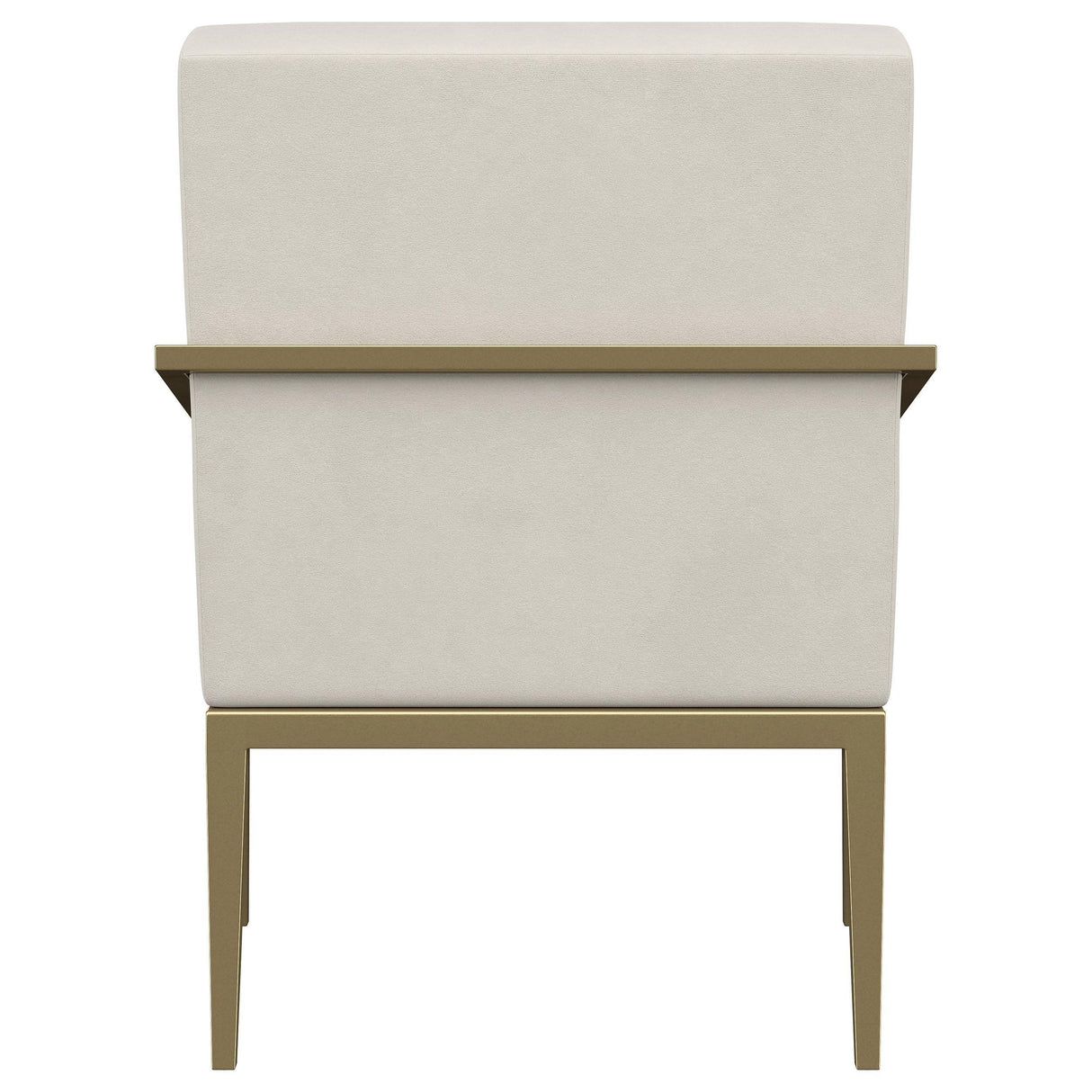 Kirra Cream/Gold Upholstered Accent Armchair with Metal Frame by Coaster at Eve Furniture