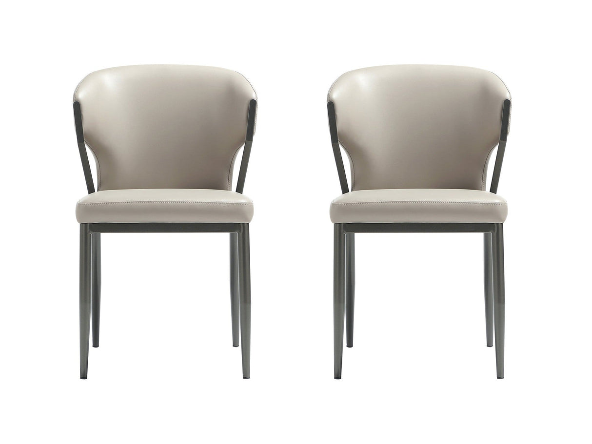 Kirsten Dining Chair in Light Grey (set of 2) by Manhattan Comfort at Eve Furniture