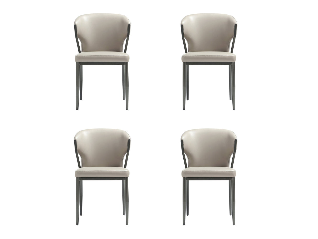 Kirsten Dining Chair in Light Grey (set of 4) by Manhattan Comfort at Eve Furniture