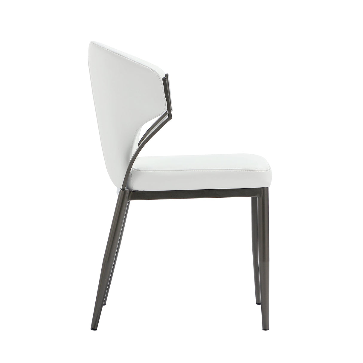 Kirsten Dining Chair in White (set of 2) by Manhattan Comfort at Eve Furniture