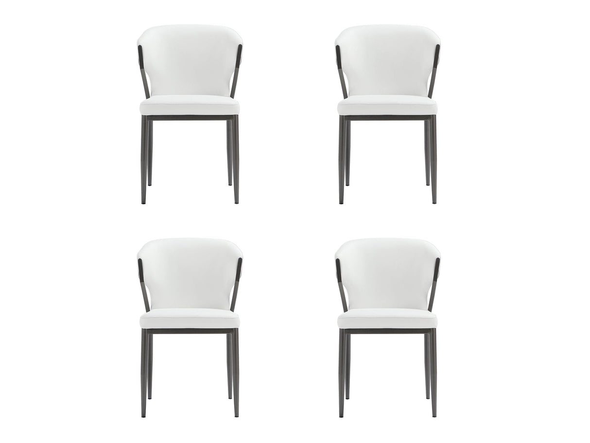 Kirsten Dining Chair in White (set of 4) by Manhattan Comfort at Eve Furniture