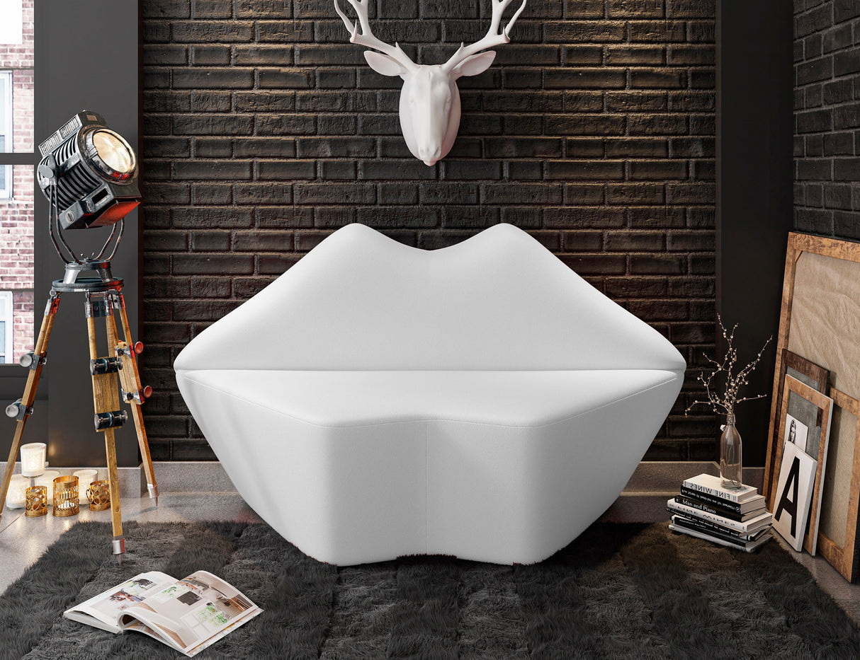 Kiss Loveseat in White by Manhattan Comfort at Eve Furniture