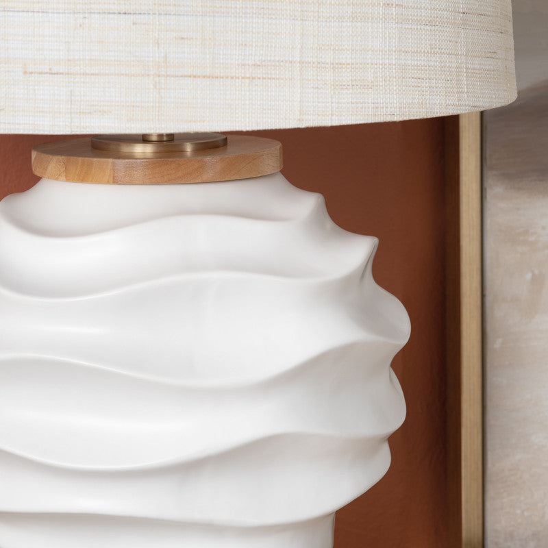 Kittredge White/Tan Table Lamp by Crestview at Eve Furniture