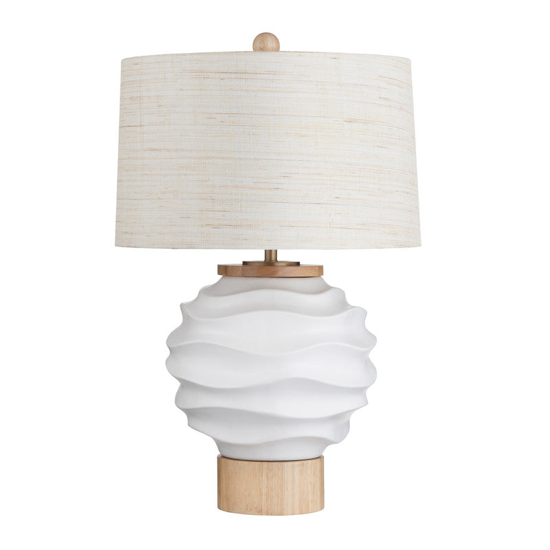 Kittredge White/Tan Table Lamp by Crestview at Eve Furniture