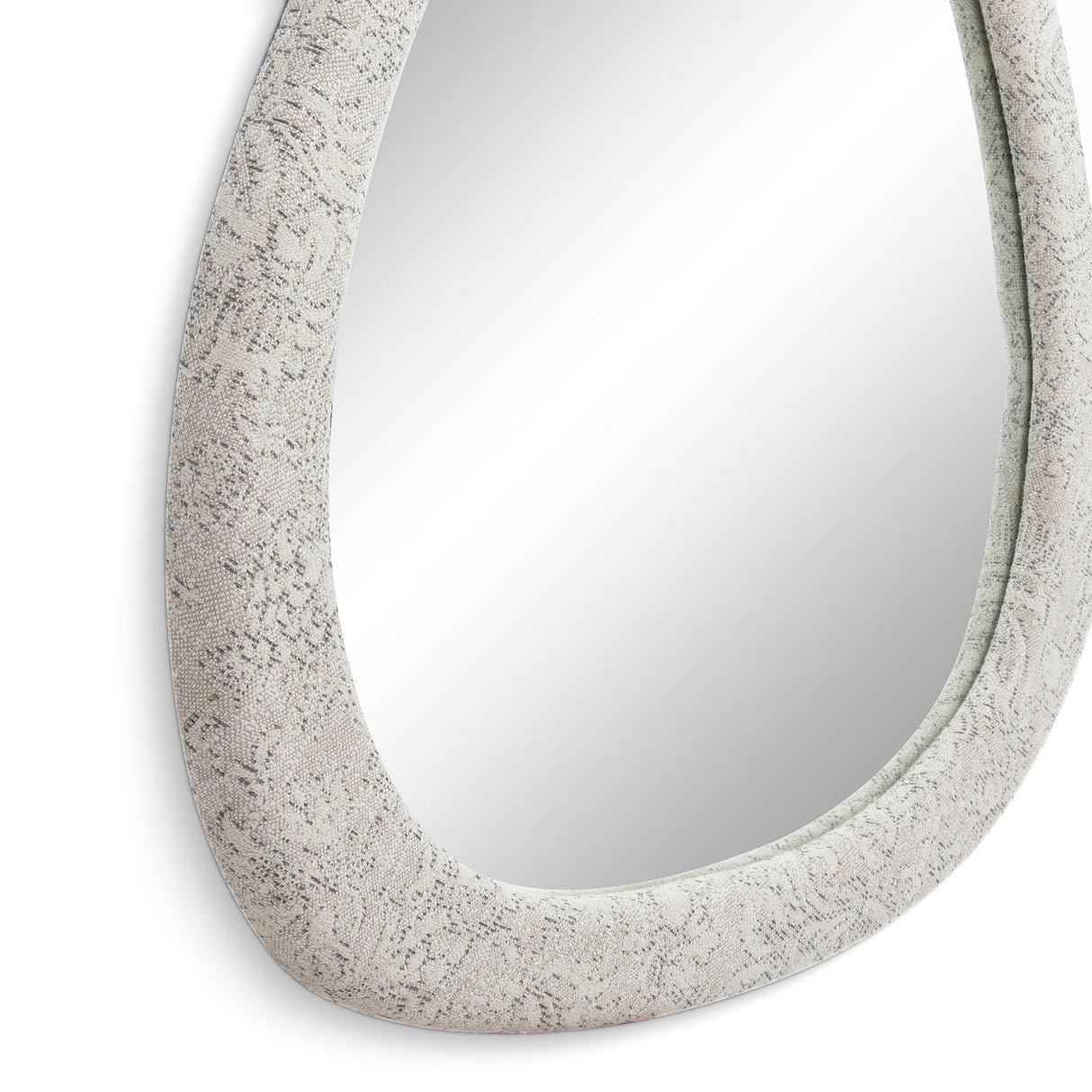 Klaryss 32"X25" Neutral Floral Jacquard Wall Mirror by TOV Furniture at Eve Furniture
