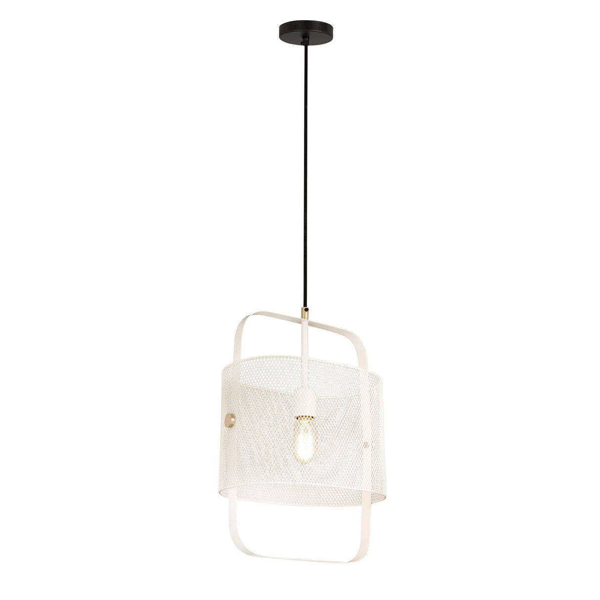 Klaus White Metal Pendant Lamp by TOV Furniture at Eve Furniture