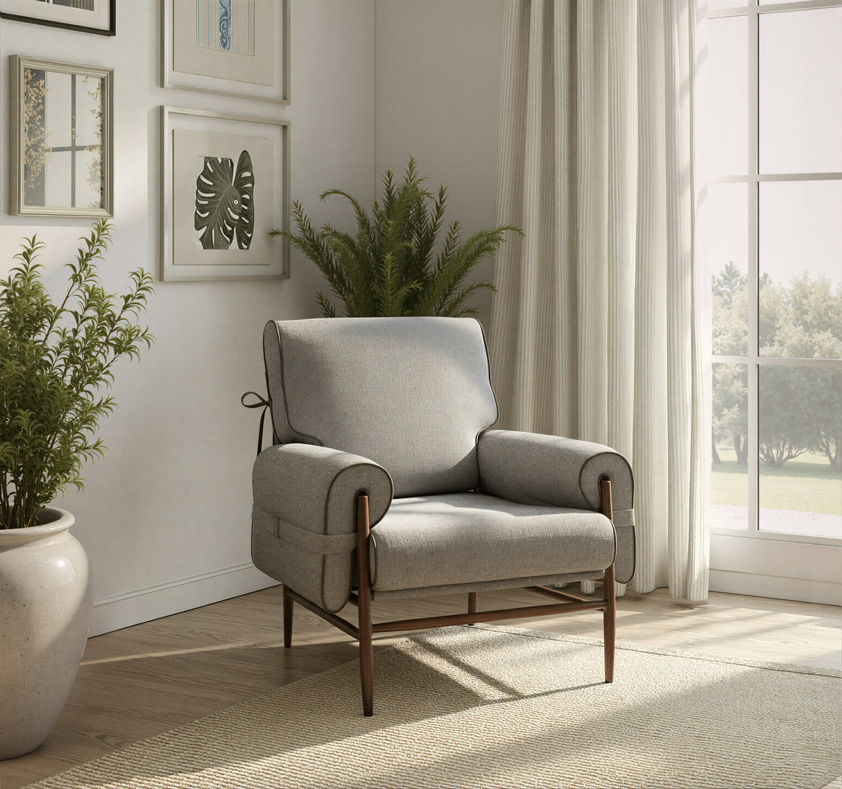 Klem Gray Accent Chair by Zuomod at Eve Furniture