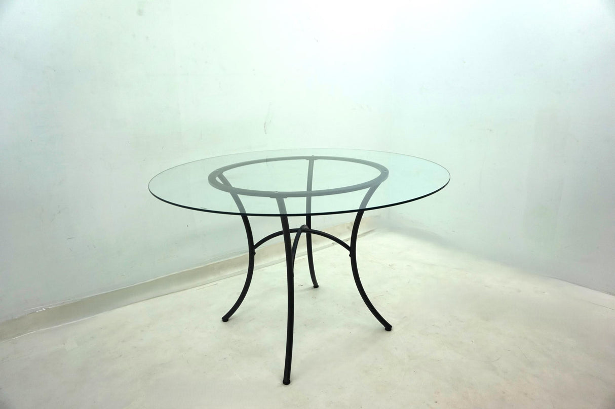 Kline Matte Black 48-inch Round Glass Top Dining Table by Coaster at Eve Furniture