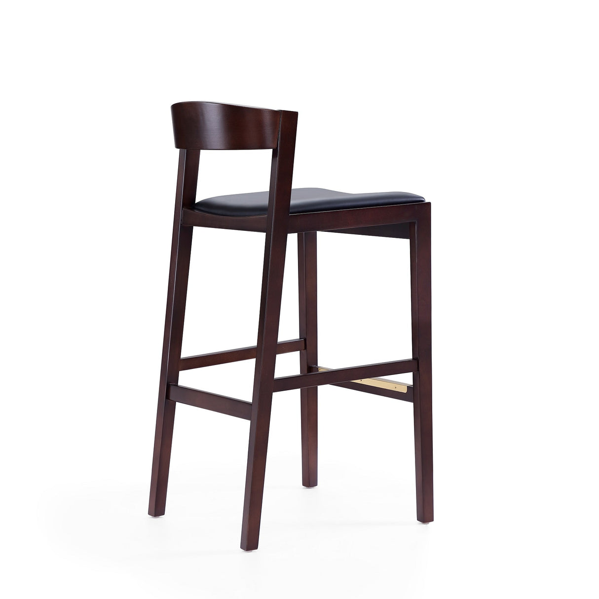 Klismos Barstool in Black and Dark Walnut (set of 2) by Manhattan Comfort at Eve Furniture