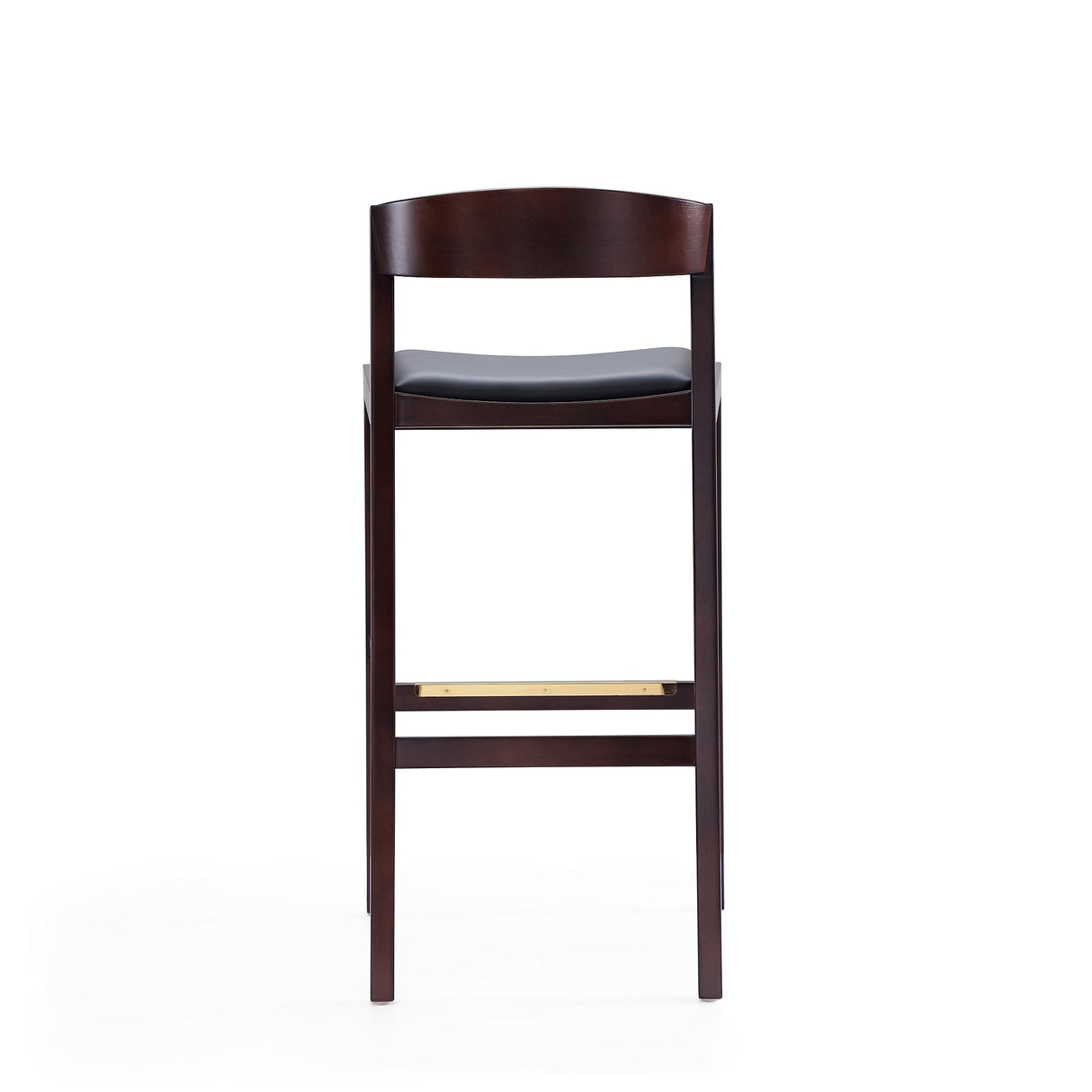 Klismos Barstool in Black and Dark Walnut (set of 2) by Manhattan Comfort at Eve Furniture