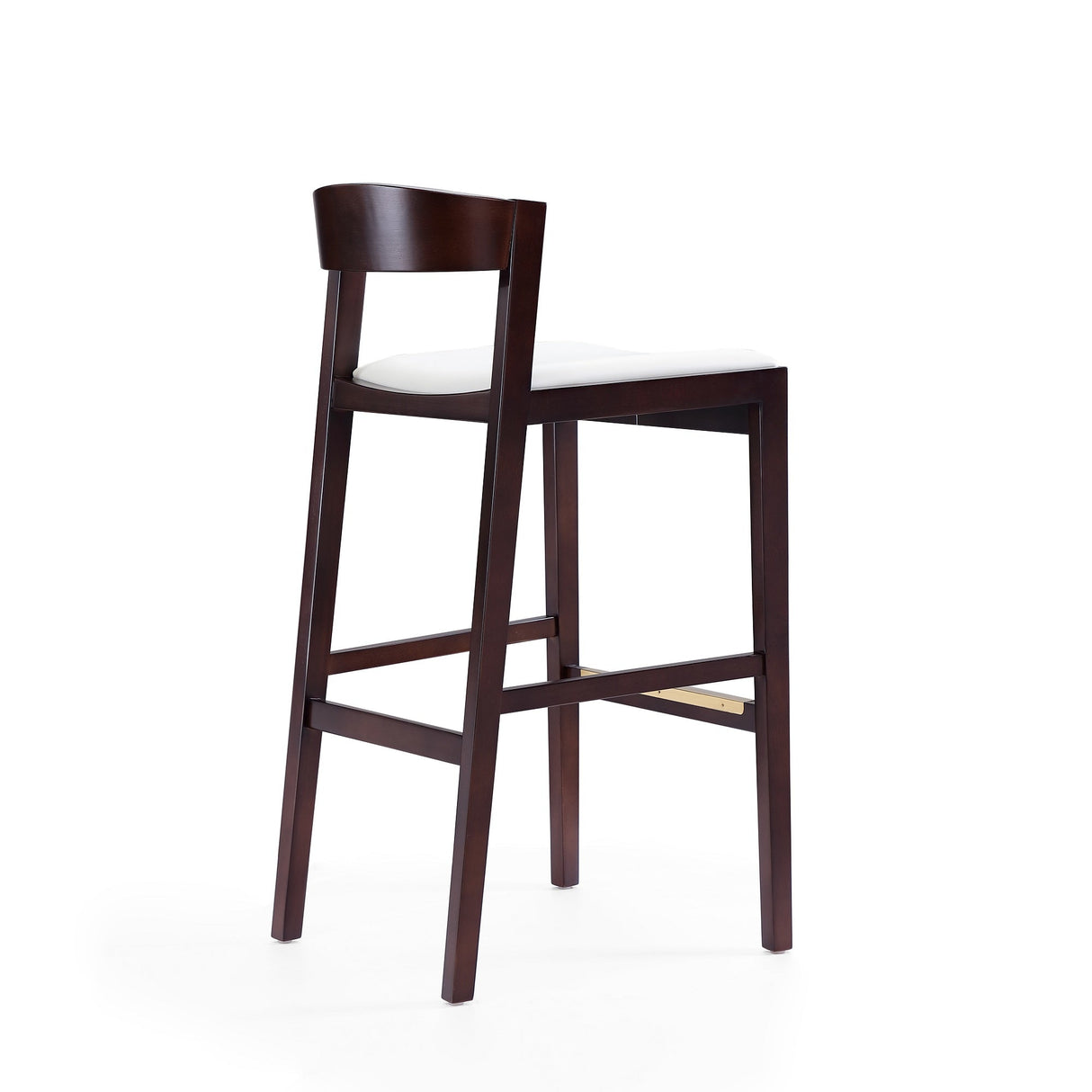 Klismos Barstool in Ivory and Dark Walnut (set of 2) by Manhattan Comfort at Eve Furniture