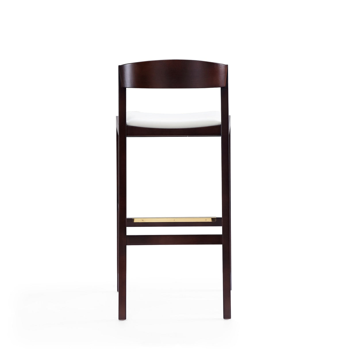 Klismos Barstool in Ivory and Dark Walnut (set of 2) by Manhattan Comfort at Eve Furniture
