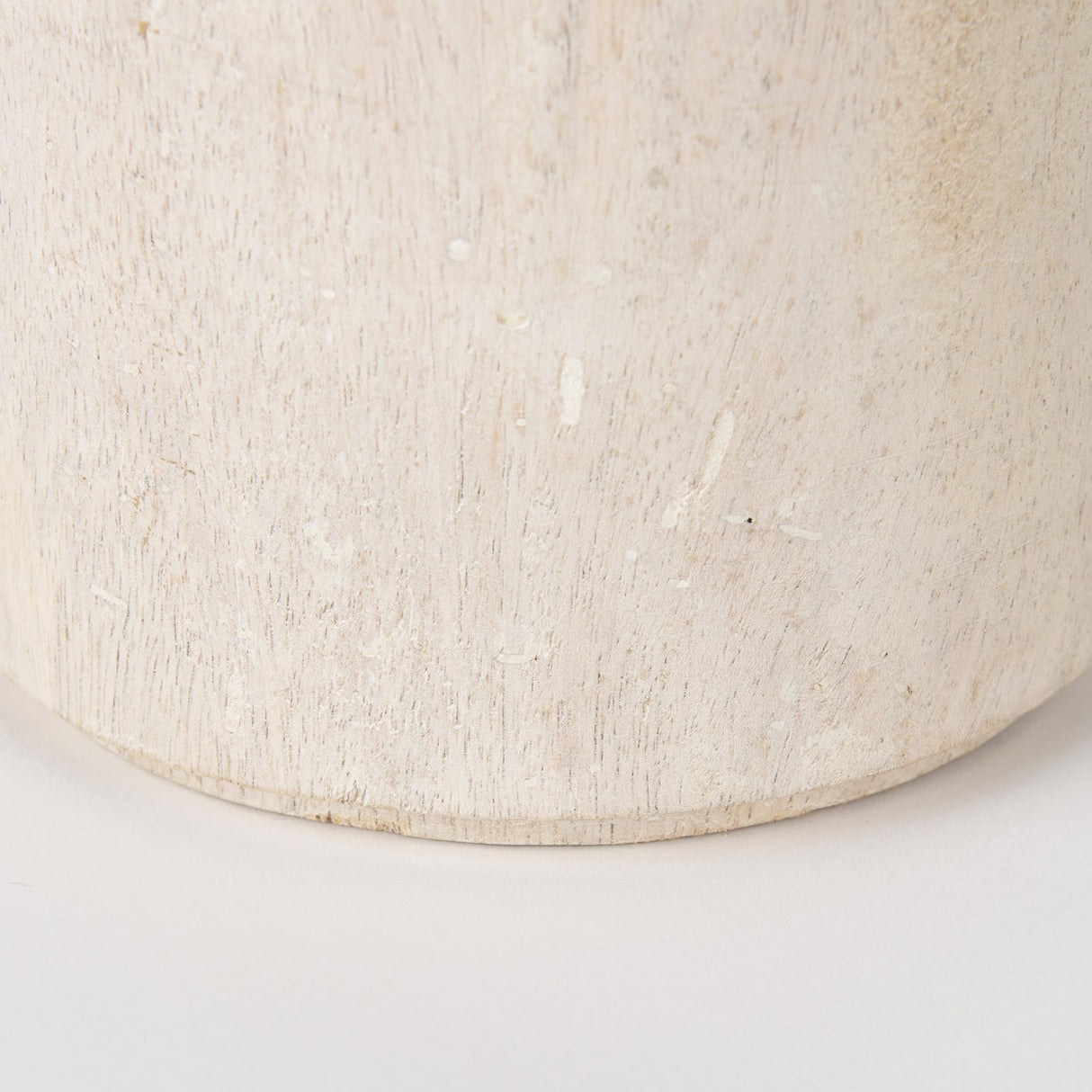 Knox Short White-Wash Wood Decorative Object by Mercana at Eve Furniture