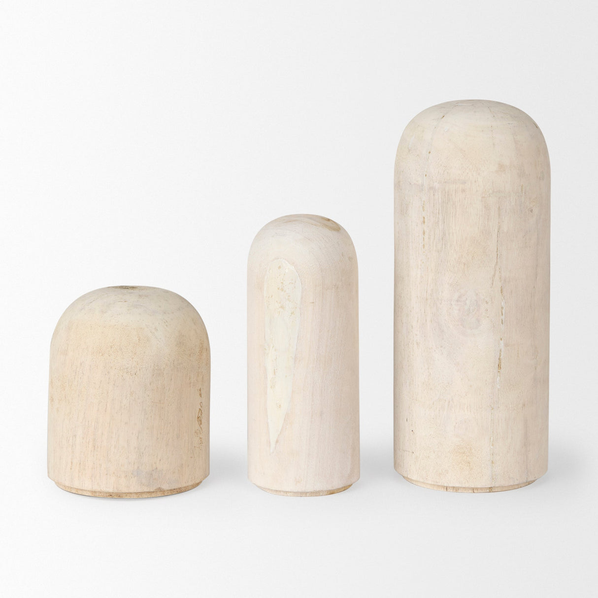 Knox Short White-Wash Wood Decorative Object by Mercana at Eve Furniture